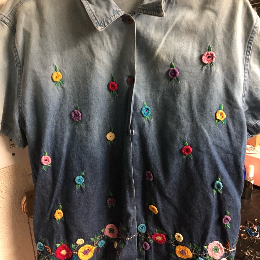 Floral jean top